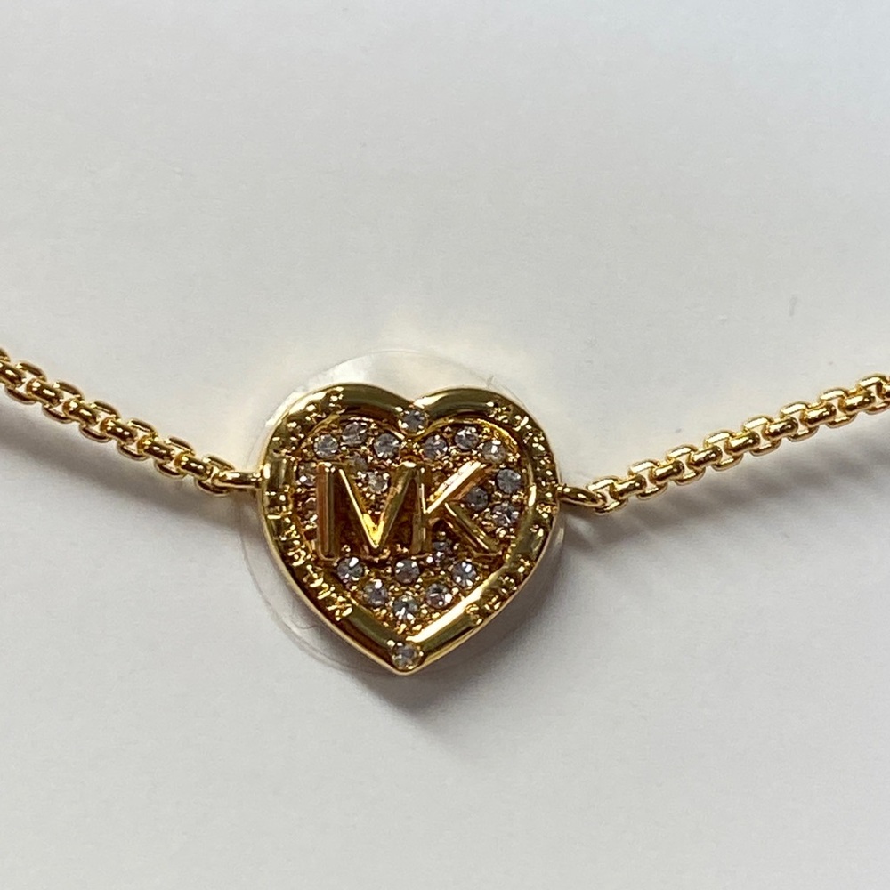 Michael Kors Gold Heart Charm Bracelet NWT - Picture 3 of 4